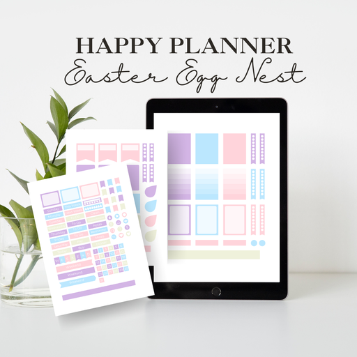 [007] Happy Planner Stickers - Easter Egg Nest