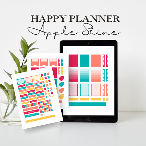[004] Happy Planner Stickers - Apple Shine